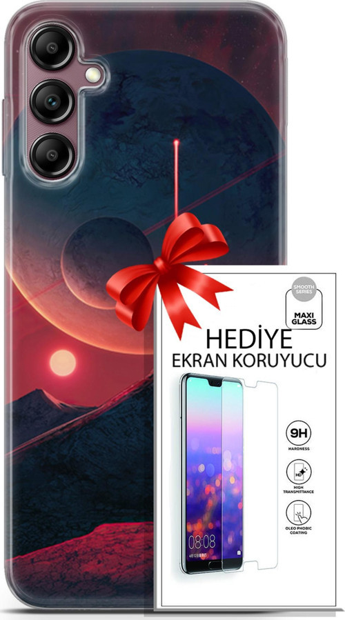 Samsung Galaxy A14 5G Kılıf Orijinal Seri Neo 19 Iron Man Tam Koruma Kılıf + Ekran Koruyucu