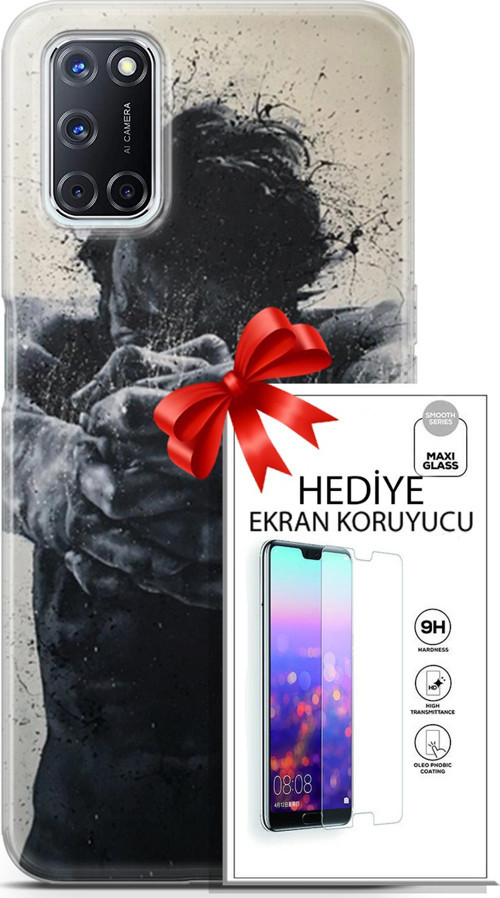 Oppo A52 Kılıf Orijinal Seri Soul 28 Yumruk İz Bırakmayan Kılıf + Ön Ekran Koruyucu