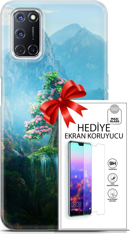 Oppo A52 Kılıf Orijinal Seri Neo 29 Red Hood Leke Tutmaz Kapak + Ekran Koruyucu