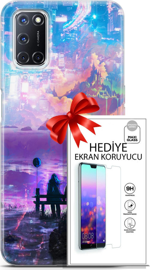Oppo A52 Kılıf Orijinal Seri Neo 25 Spider Man Miles Soyulmayan Kılıf + Ekran Koruyucu Full Koruma