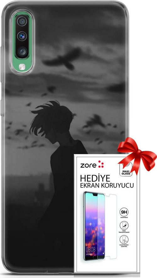 Samsung Galaxy A50 Kılıf Orijinal Seri Supers 26 Gambar Anime Soft Kapak + Ekran Koruyucu