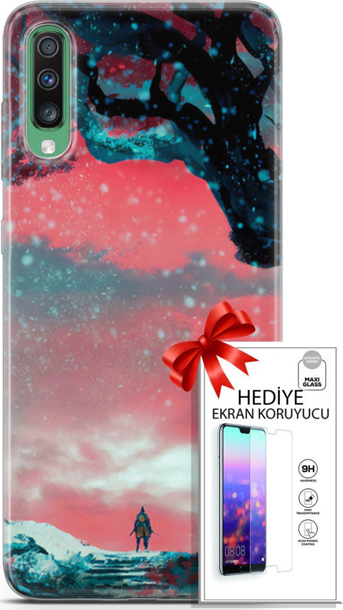 Samsung Galaxy A50 Kılıf Orijinal Seri Algorand 23 Şövalye Telefon Kabı Ve Ekran Koruyucu