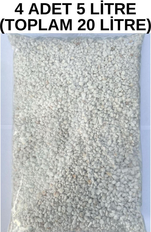 4 Adet 5 Lt Tarım Perliti Köklendirici Perlit (Toplam 20 Litre) Drenaj Düzenleyici Premium Kalite