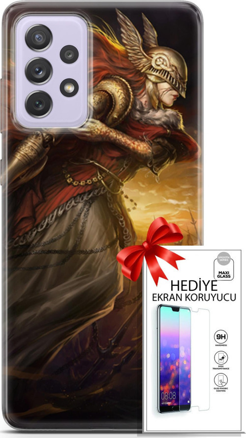 Samsung Galaxy A52 Kılıf Orijinal Seri Cardano 29 Şövalye Leke Tutmaz Kapak + Ekran Koruyucu