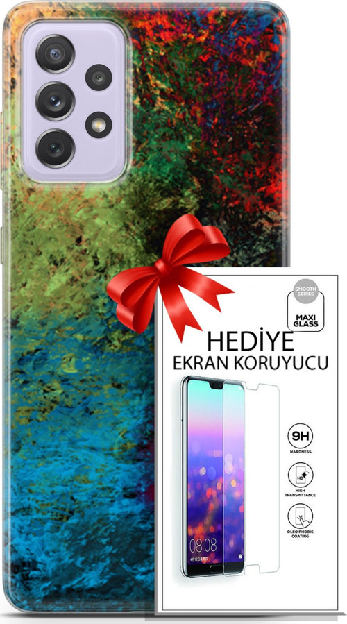Samsung Galaxy A52 Kılıf Orijinal Seri Nature 16 Tuval Hediyelik Kılıf Ve Ekran Koruyucu