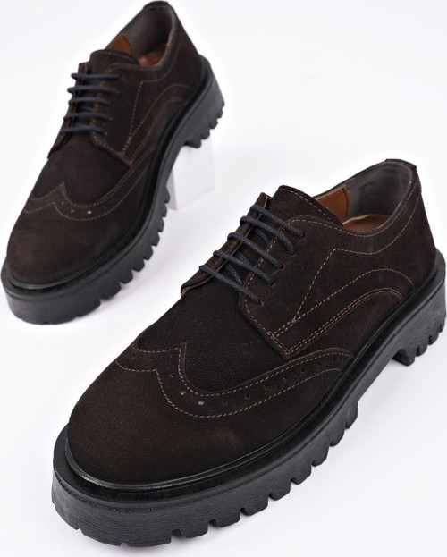 AMOUR Bağcıklı Hakiki Deri Kalın Taban Günlük Casual Makosen Kadın Loafer Ayakkabı