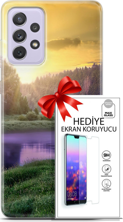 Samsung Galaxy A52 Kılıf Orijinal Seri Fantasy 05 Nehir Koruma Kılıfı + Ekran Koruyucu