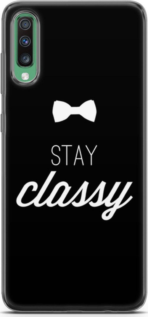 Samsung Galaxy A50 Kılıf Orijinal Seri Typo 18 Stay Classy Parlak Kılıf