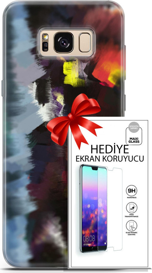 Samsung Galaxy S8 Kılıf Orijinal Seri Nature 19 Çok Renkli Tam Koruma Kılıf + Ekran Koruyucu