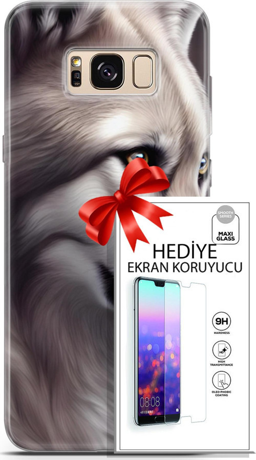 Samsung Galaxy S8 Kılıf Orijinal Seri Dogs 01 Yakışıklı Kurt Telefon Kılıfı + Ekran Koruyucu