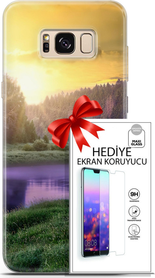 Samsung Galaxy S8 Kılıf Orijinal Seri Fantasy 05 Nehir Koruma Kılıfı + Ekran Koruyucu