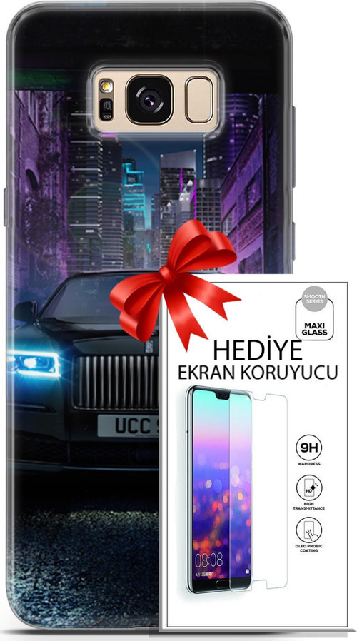 Samsung Galaxy S8 Kılıf Orijinal Seri Fantasy 12 Rolls Royce Tasarım Kılıf + Ekran Koruyucu