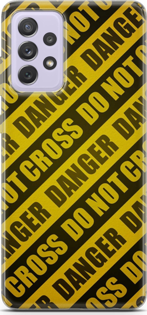 Samsung Galaxy A52 Kılıf Orijinal Seri Typo 05 Danger Koruma Kılıfı