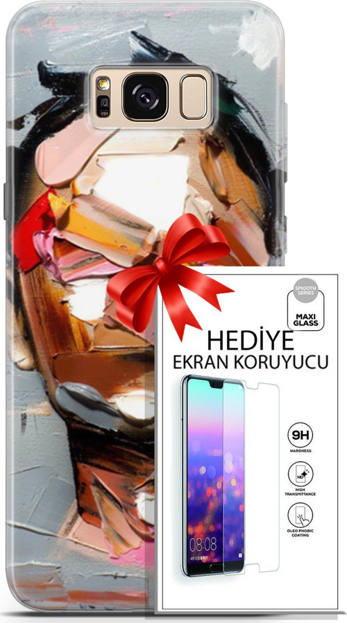 Samsung Galaxy S8 Kılıf Orijinal Seri Soul 01 Suratsız Telefon Kılıfı + Ekran Koruyucu