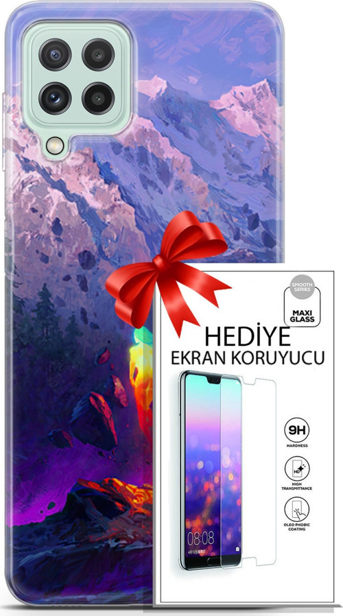 Samsung Galaxy A22 Kılıf Orijinal Seri Neo 24 Örümcek Adam Darbe Emici Kılıf + Ekran Koruyucu