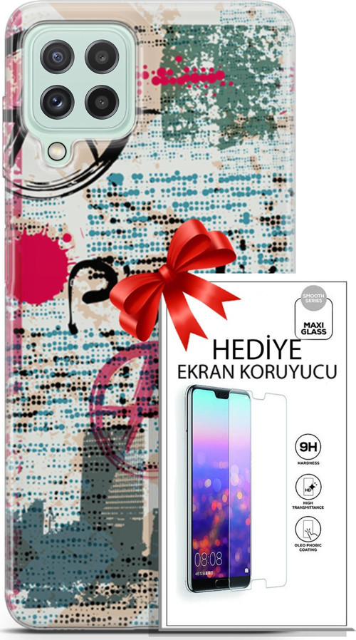 Samsung Galaxy A22 Kılıf Orijinal Seri Punky 12 Punk Duvar Yazıları Tasarım Kılıf + Ekran Koruyucu