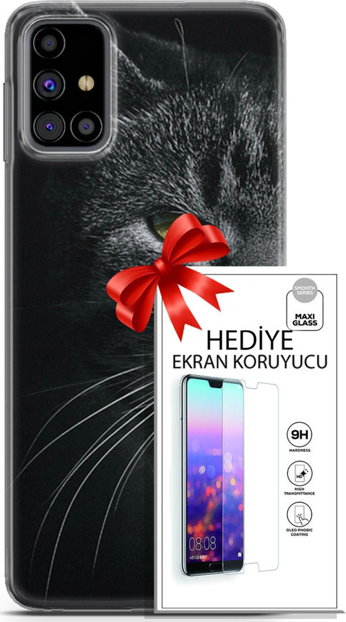 Samsung Galaxy M31S Kılıf Orijinal Seri Scotish-British 24 Asi Kedi Darbe Emici Kılıf + Ekran Koruyucu