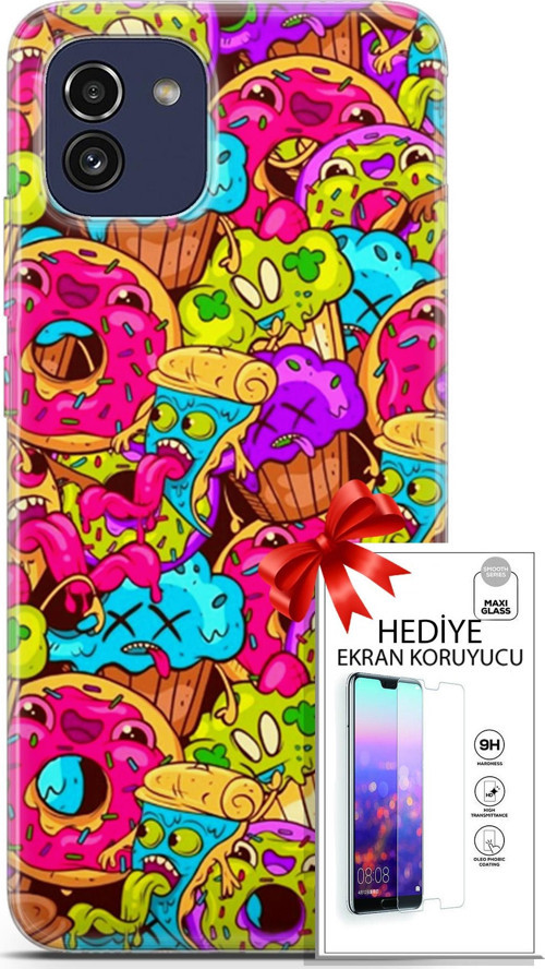 Samsung Galaxy A03 Kılıf Orijinal Seri Bounce 01 Annabella Gordon Telefon Kılıfı + Ekran Koruyucu