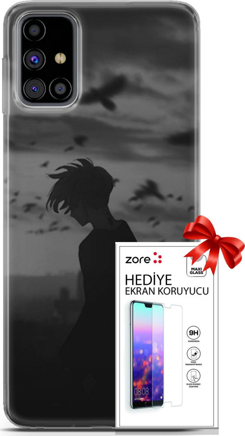 Samsung Galaxy M31S Kılıf Orijinal Seri Supers 26 Gambar Anime Soft Kapak + Ekran Koruyucu