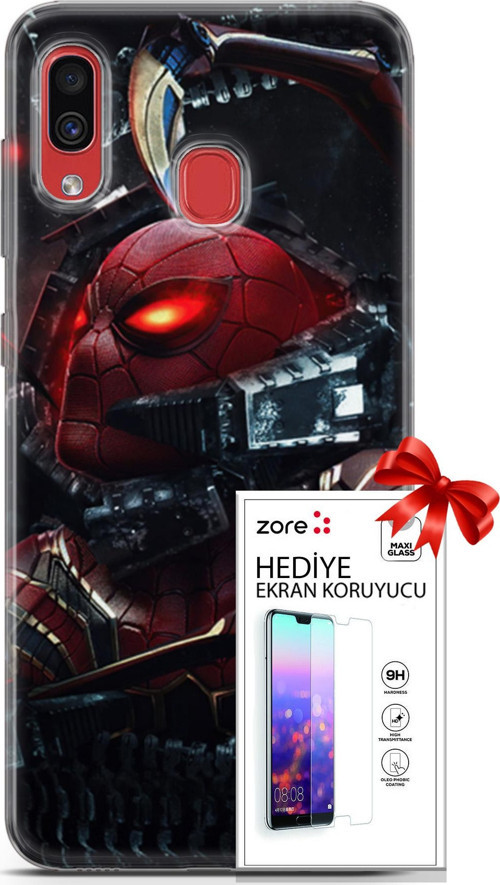 Samsung Galaxy A40 Kılıf Orijinal Seri Supers 20 Doctor Octopus Renkli Kılıf Ekran Koruyucu