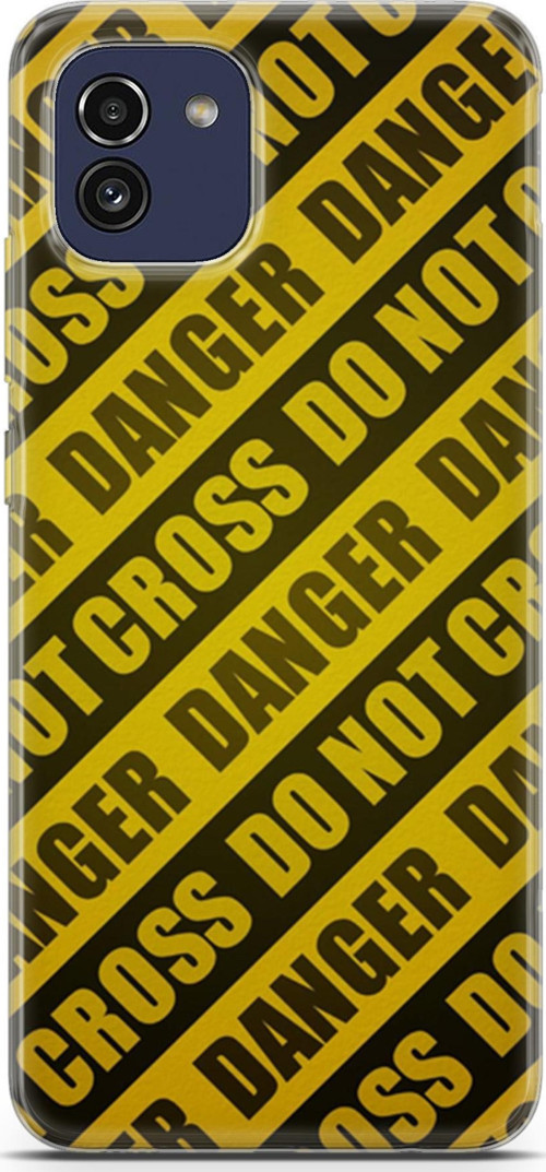 Samsung Galaxy A03 Kılıf Orijinal Seri Typo 05 Danger Koruma Kılıfı