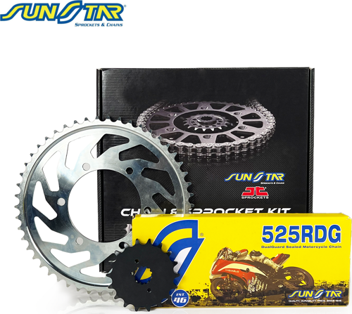 Zincir Dişli Seti Honda Cbr F Sport (600 Cc) (2001-2002) / Zincir : Sunstar 525Rdg (Çelik)-112 / Dişli: Sunstar (16T-46T)