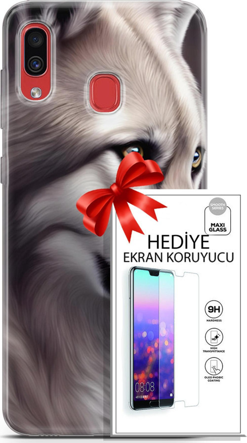 Samsung Galaxy A40 Kılıf Orijinal Seri Dogs 01 Yakışıklı Kurt Telefon Kılıfı + Ekran Koruyucu
