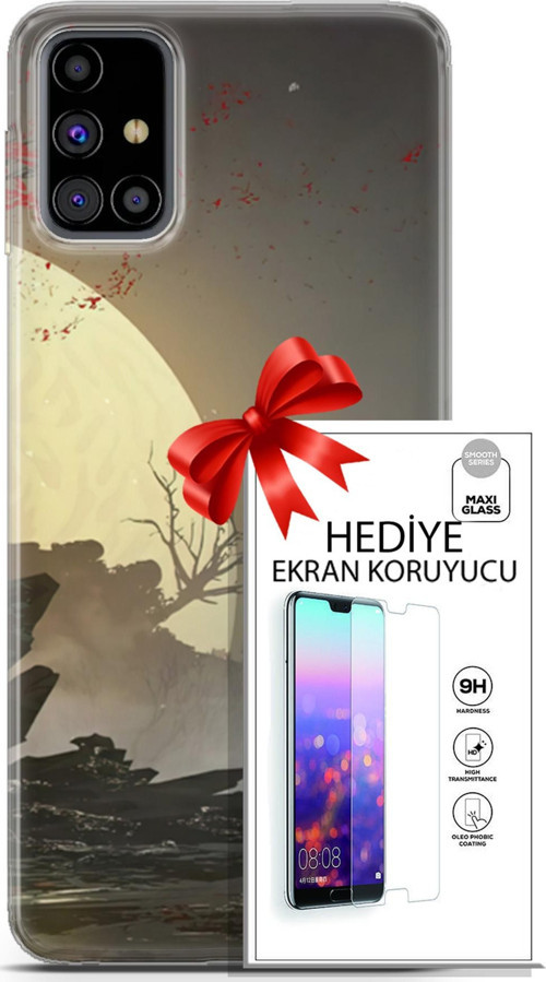 Samsung Galaxy M31S Kılıf Orijinal Seri Fantasy 29 Anime Savaşçı Leke Tutmaz Kapak + Ekran Koruyucu