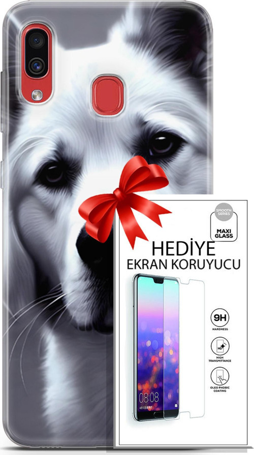 Samsung Galaxy A40 Kılıf Orijinal Seri Dogs 17 Avcı Yumuşak Kılıf + Ekran Koruyucu