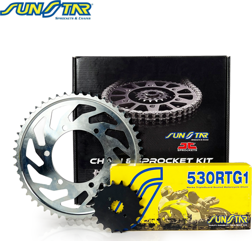 Zincir Dişli Seti Honda Cbf 1000 (1000 Cc) (2006-2010) / Zincir : Sunstar 530Rtg1 (Gold)-120 / Dişli: Sunstar (16T-43T)