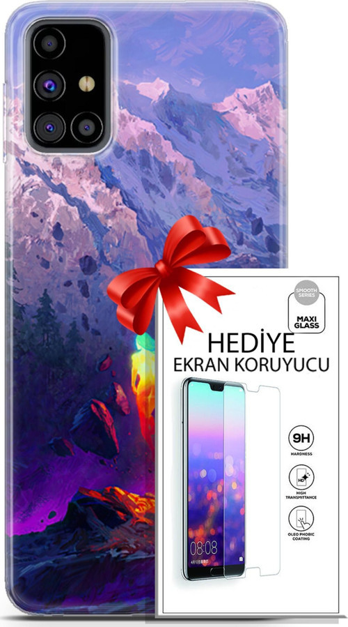 Samsung Galaxy M31S Kılıf Orijinal Seri Neo 24 Örümcek Adam Darbe Emici Kılıf + Ekran Koruyucu