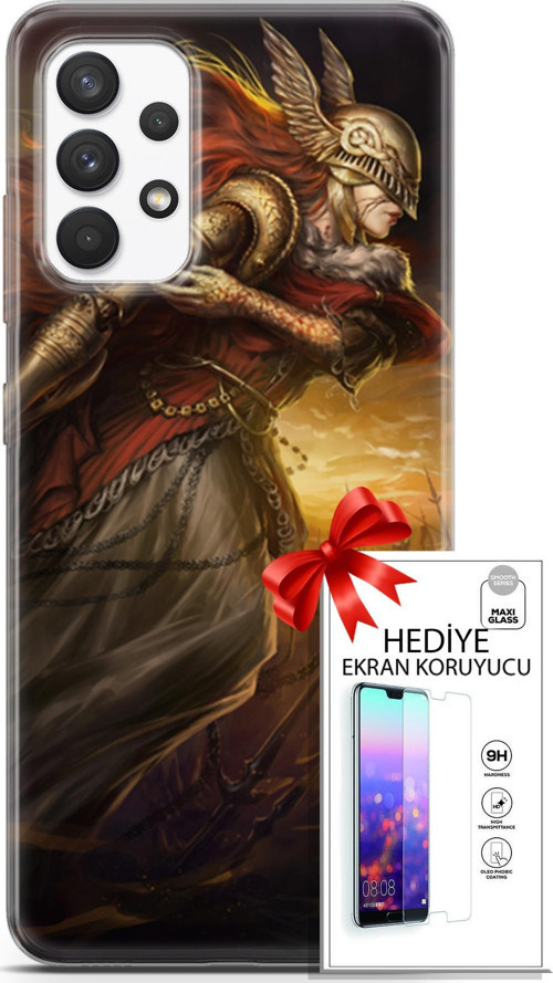 Samsung Galaxy A13 4G Kılıf Orijinal Seri Cardano 29 Şövalye Leke Tutmaz Kapak + Ekran Koruyucu
