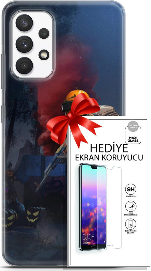 Samsung Galaxy A13 4G Kılıf Orijinal Seri Pubg 25 Çatışma Soyulmayan Kılıf + Ekran Koruyucu Full Koruma