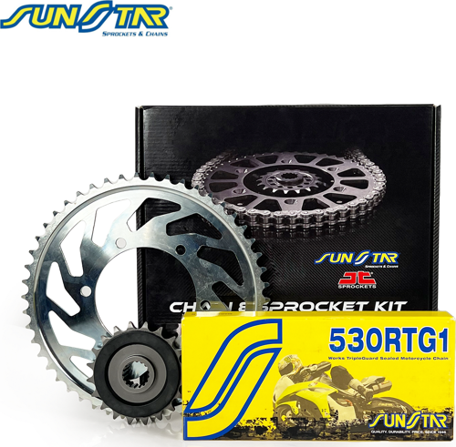 Zincir Dişli Seti Suzukı Gsf Bandıt / S (650 Cc) (2005-2006) / Zincir : Sunstar 530Rtg1 (Gold)-112 / Dişli: Jt (15T-47T)