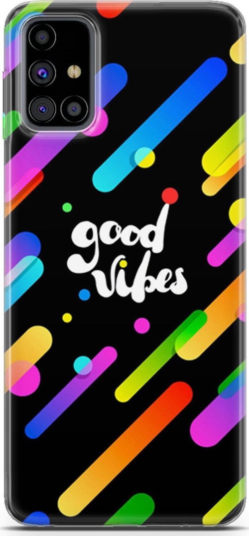 Samsung Galaxy M31S Kılıf Orijinal Seri Typo 27 Good Vibes Lazer Kesim Silikon