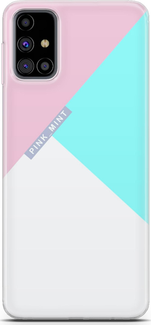 Samsung Galaxy M31S Kılıf Orijinal Seri Typo 08 Pink Mint Baskılı Kılıf