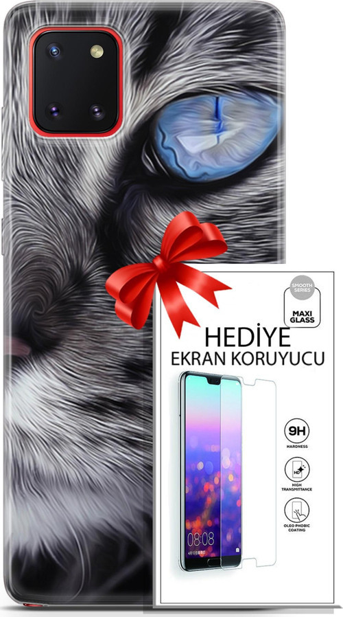 Samsung Galaxy A81 Kılıf Orijinal Seri Scotish-British 30 Norveç Orman Kedisi Kenarları Şeffaf Kapak