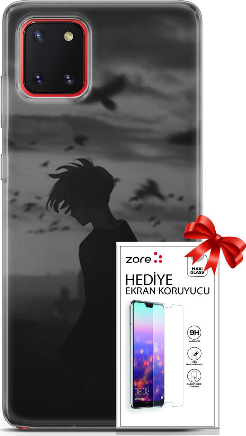 Samsung Galaxy A81 Kılıf Orijinal Seri Supers 26 Gambar Anime Soft Kapak + Ekran Koruyucu
