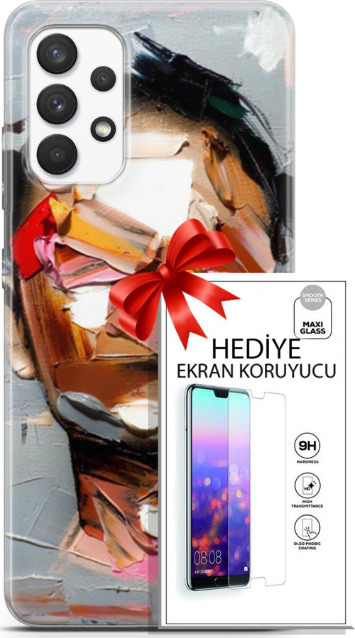 Samsung Galaxy A13 4G Kılıf Orijinal Seri Soul 01 Suratsız Telefon Kılıfı + Ekran Koruyucu