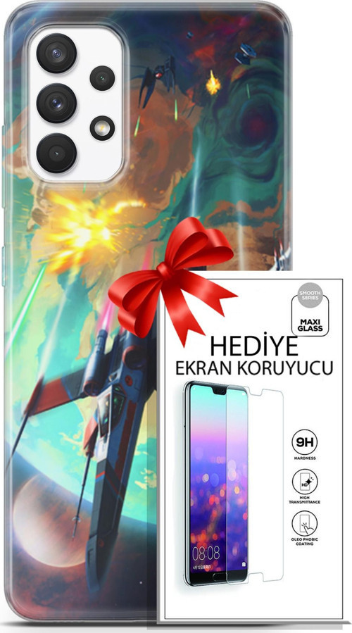 Samsung Galaxy A13 4G Kılıf Orijinal Seri Neo 17 Harley & Punchline Yumuşak Kılıf + Ekran Koruyucu