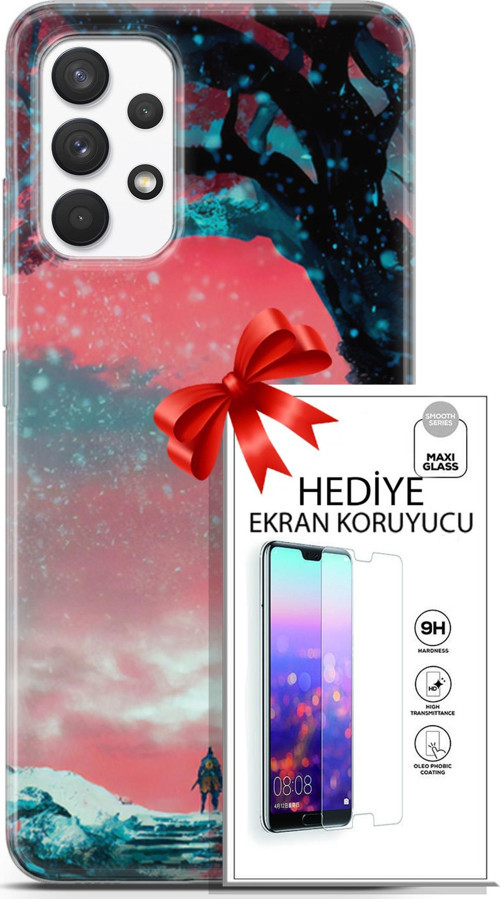Samsung Galaxy A13 4G Kılıf Orijinal Seri Neo 01 Bıçaklı Joker Telefon Kılıfı + Ekran Koruyucu