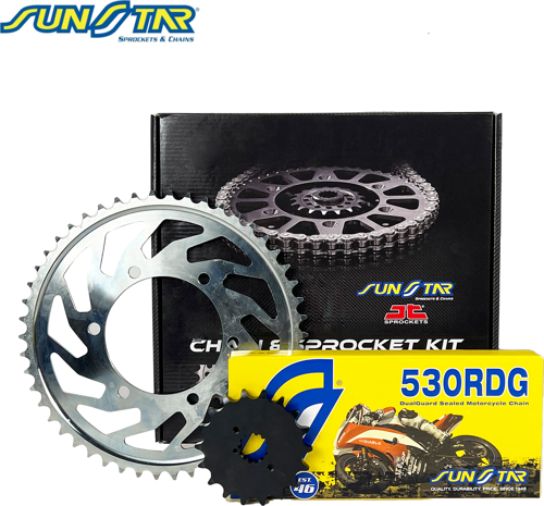 Zincir Dişli Seti Kawasakı Zx-12R Nınja (1200 Cc) (2000-2006) / Zincir : Sunstar 530Rdg (Çelik)-116 / Dişli: Jt (18T-46T)