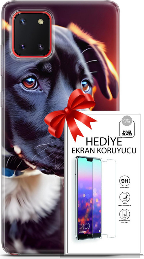 Samsung Galaxy A81 Kılıf Orijinal Seri Dogs 27 Rostov Lazer Kesim Silikon Ekran Koruyucu