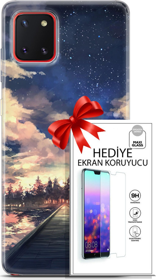 Samsung Galaxy A81 Kılıf Orijinal Seri Fantasy 22 Sonsuz Yol Kap + Ekran Koruyucu