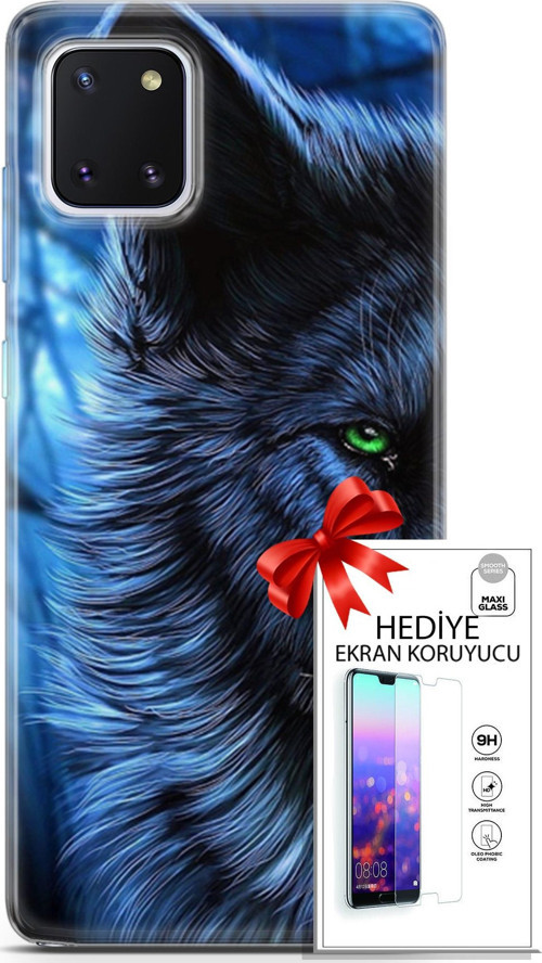 Samsung Galaxy Note 10 Lite Kılıf Orijinal Seri Cardano 16 Kurt Yeşil Göz Hediyelik Kılıf Ve Ekran Koruyucu