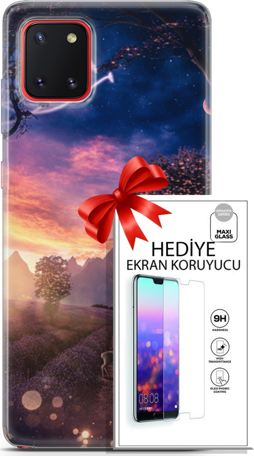 Samsung Galaxy A81 Kılıf Orijinal Seri Fantasy 15 Keçi Kalın Silikon + Ekran Koruyucu