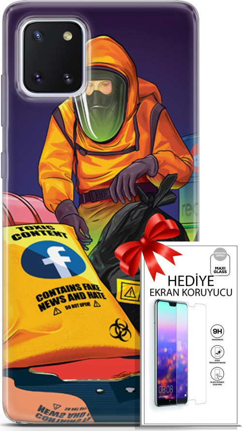 Samsung Galaxy Note 10 Lite Kılıf Orijinal Seri Cardano 24 Toxic Darbe Emici Kılıf + Ekran Koruyucu