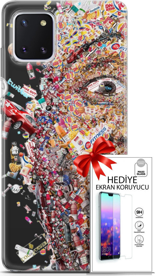 Samsung Galaxy Note 10 Lite Kılıf Orijinal Seri Cardano 09 Fitness Uv Kılıf Ve Ekran Koruyucu