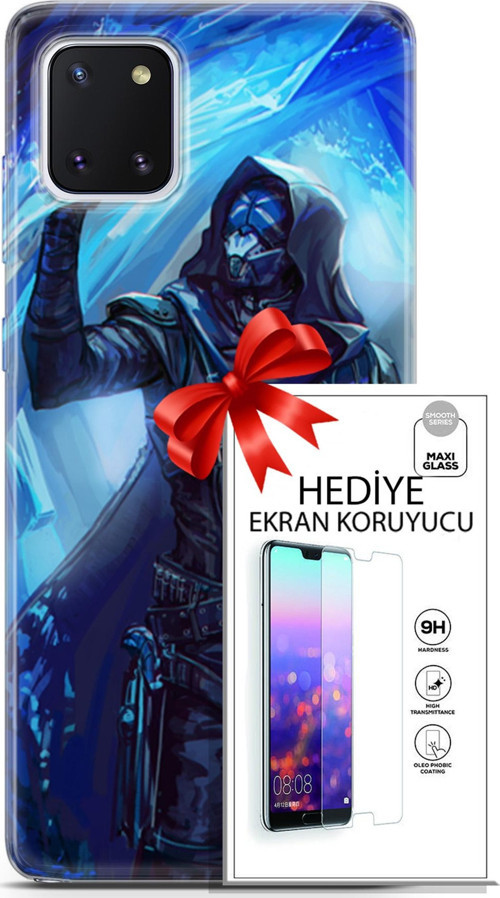 Samsung Galaxy Note 10 Lite Kılıf Orijinal Seri Pubg 13 Maskeli Case Kapak Ekran Koruyucu