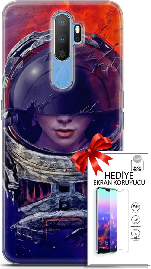 Oppo A9 2020 Kılıf Orijinal Seri Algorand 17 Astrolojika Yumuşak Kılıf + Ekran Koruyucu